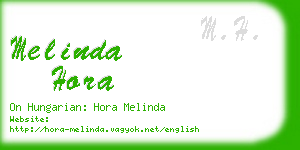 melinda hora business card